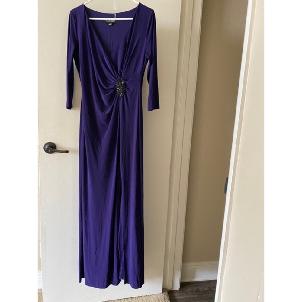 Evan Picone Purple Knee Slit Dress